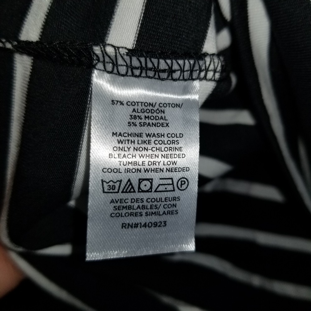 Ann Taylor Loft‎ Size S Short Sleeve Stretchy Stripe Dress Casual Comfortable - Picture 5 of 6